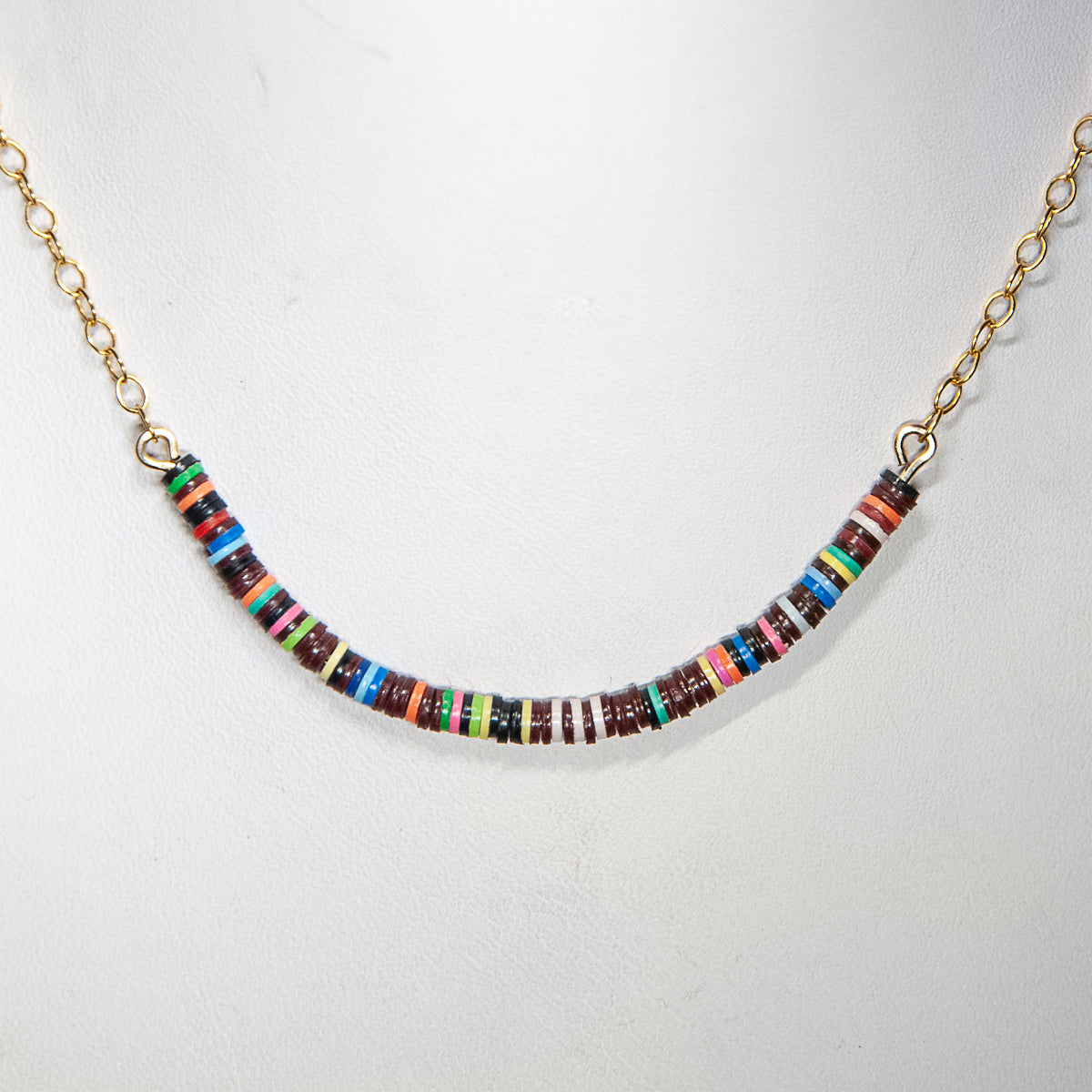 Necklace With selling Large Striped Image Transfer Beads